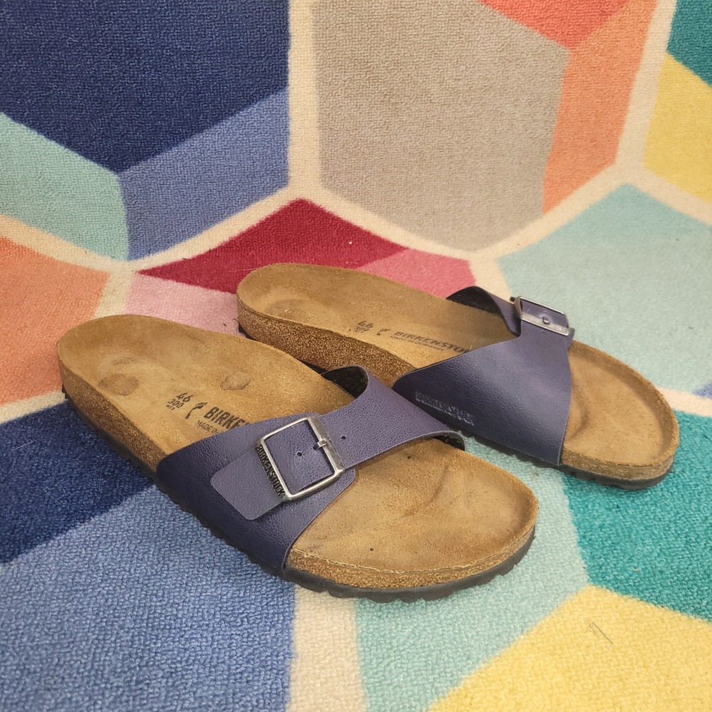Birkenstock Madrid Purple Single Strap Slide Sandals Mens 46 300 L13 M13